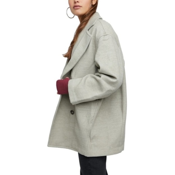 Free People Hanna Slouchy Oversized Double Breasted Coat size XS - Picture 6 of 13